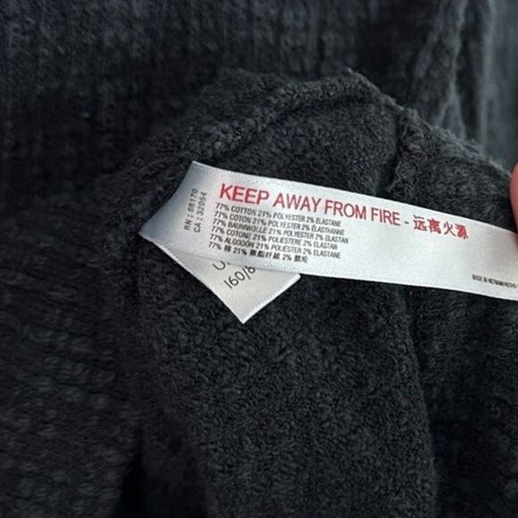 Free People Reign Textured knit Blazer Black Shabby Chic Bohemian size XS - Picture 7 of 8